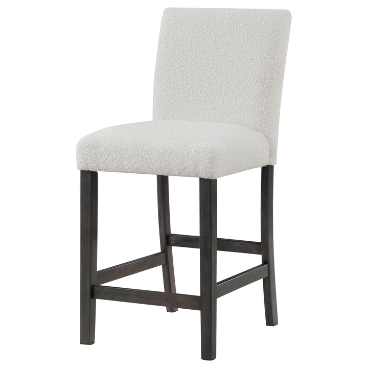 Alba Boucle Upholstered Counter Height Dining Chair White and Charcoal Grey (Set of 2)_4