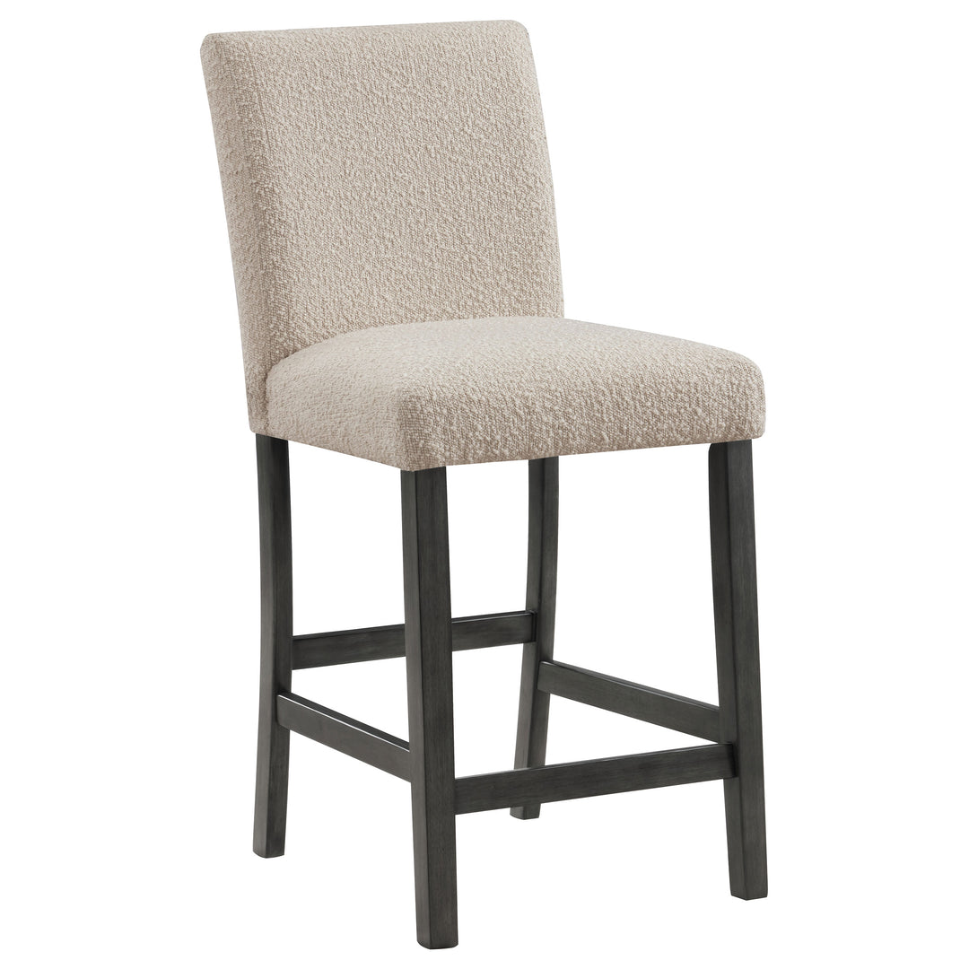 Alba Boucle Upholstered Counter Height Dining Chair Beige and Charcoal Grey (Set of 2)_2