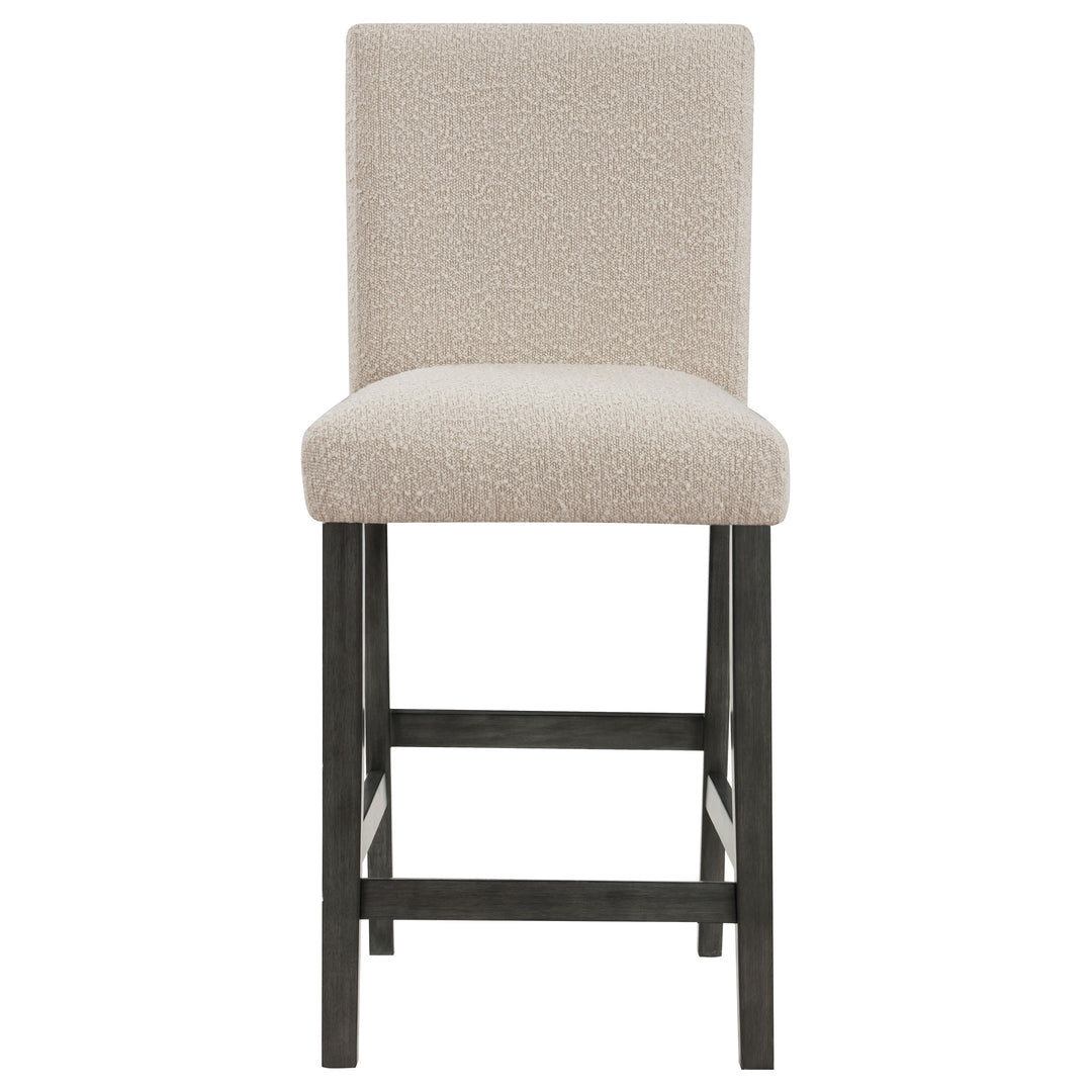 Alba Boucle Upholstered Counter Height Dining Chair Beige and Charcoal Grey (Set of 2)_3