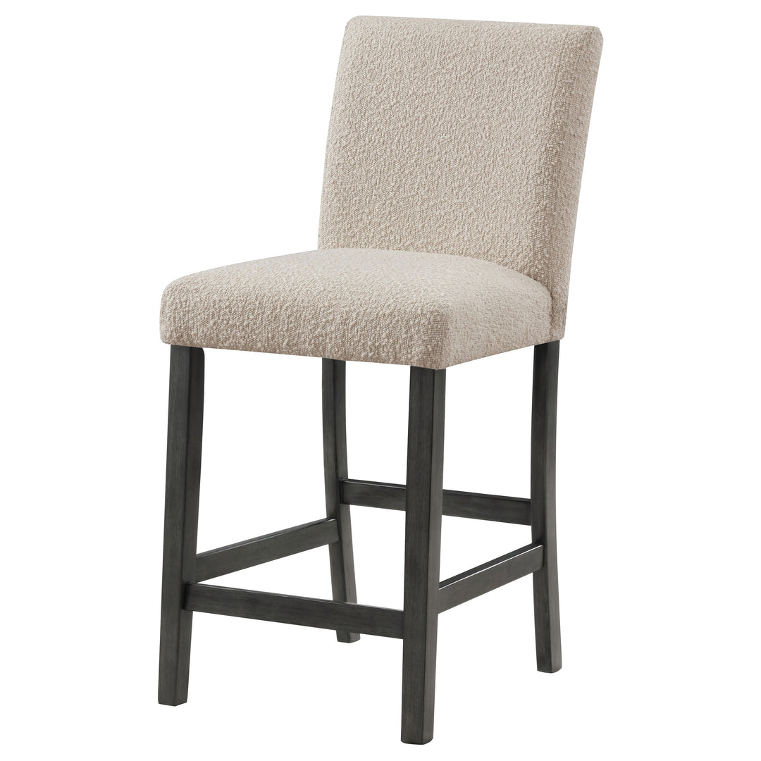 Alba Boucle Upholstered Counter Height Dining Chair Beige and Charcoal Grey (Set of 2)_4