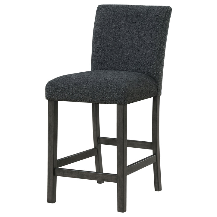 Alba Boucle Upholstered Counter Height Dining Chair Black and Charcoal Grey (Set of 2)_4