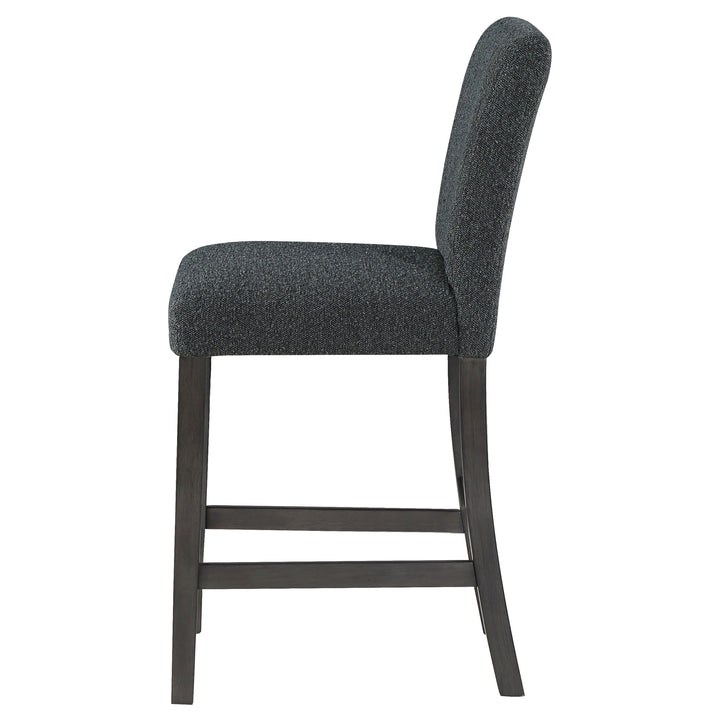 Alba Boucle Upholstered Counter Height Dining Chair Black and Charcoal Grey (Set of 2)_5