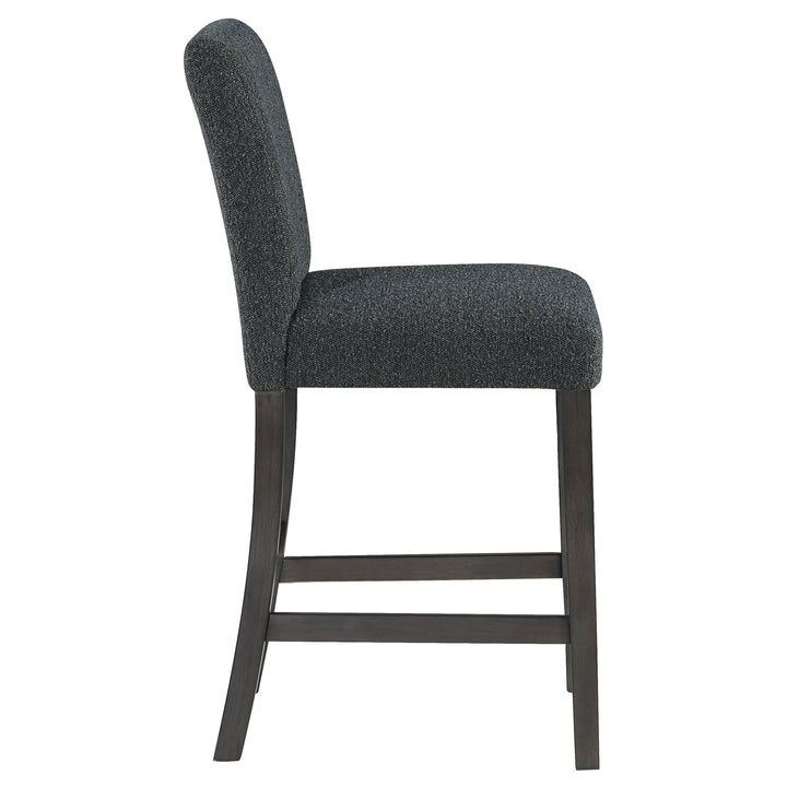 Alba Boucle Upholstered Counter Height Dining Chair Black and Charcoal Grey (Set of 2)_9