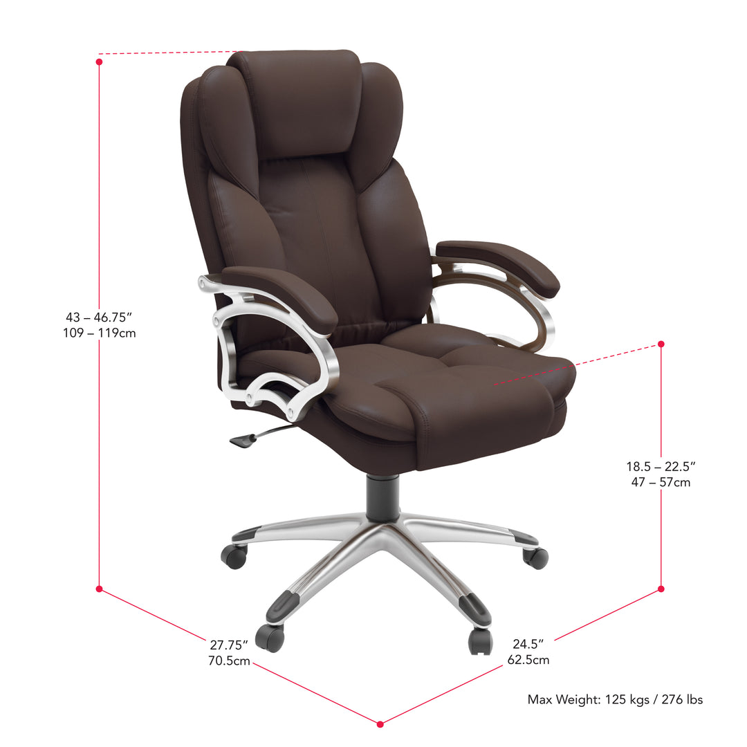 CorLiving LOF-498-O Executive Office Chair - Espresso_6
