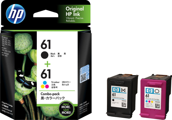 HP - 61 2-Pack Standard Capacity Ink Cartridges - Black & Tri-Color_2
