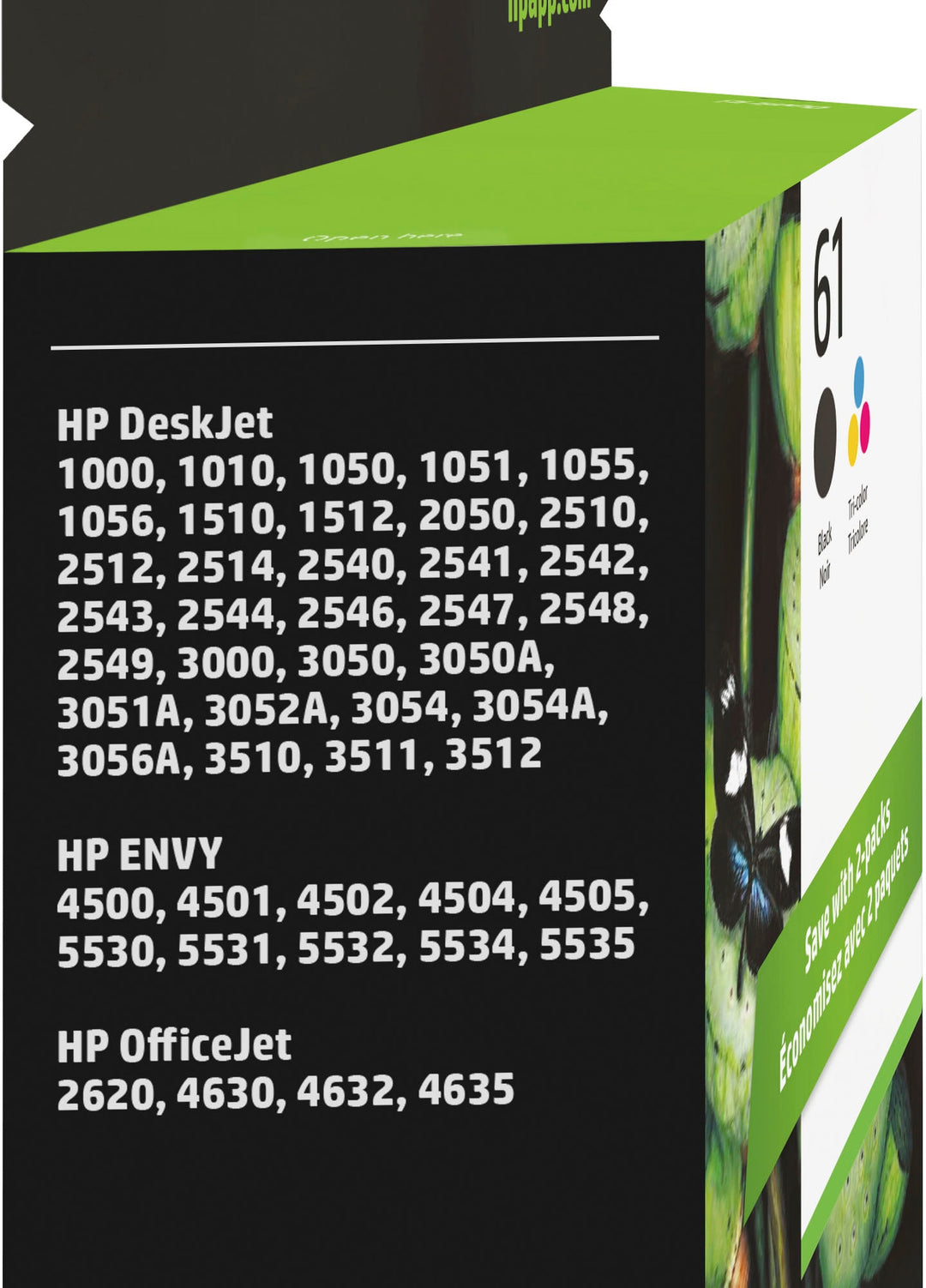 HP - 61 2-Pack Standard Capacity Ink Cartridges - Black & Tri-Color_7