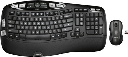 Logitech - MK550 Ergonomic Full-size Wireless Alkaline Wave Keyboard and Mouse Bundle - Black_0