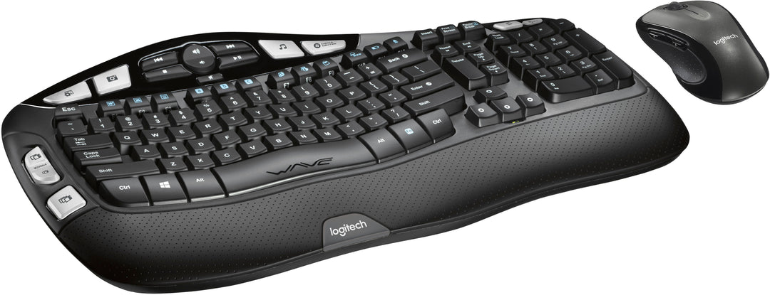 Logitech - MK550 Ergonomic Full-size Wireless Alkaline Wave Keyboard and Mouse Bundle - Black_2