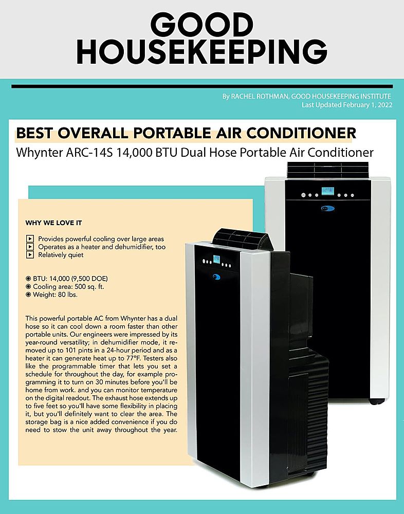 Whynter - 500 Sq. Ft. Portable Air Conditioner - Platinum/Black_2