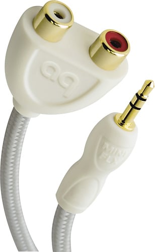 AudioQuest - FLX-MINI Mini-to-RCA Adapter - White_1