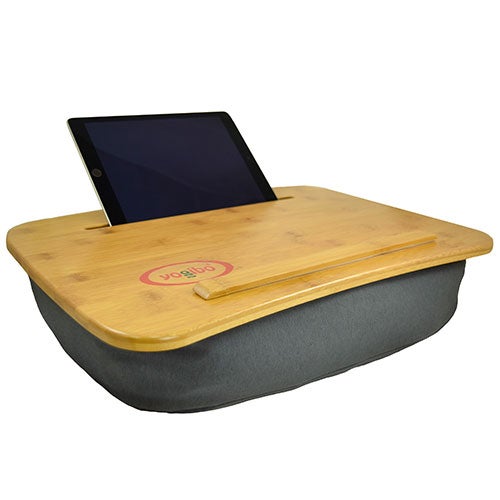 Traybo 2.0 Bamboo Laptop Tray w/Tablet Holder Dark Gray_0