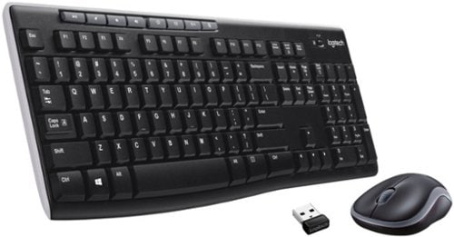Logitech - MK270 Full-size Wireless Membrane Keyboard and Mouse Bundle for Windows - Black_0