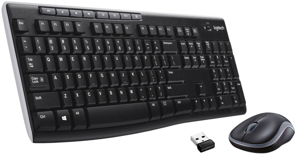 Logitech - MK270 Full-size Wireless Membrane Keyboard and Mouse Bundle for Windows - Black_1
