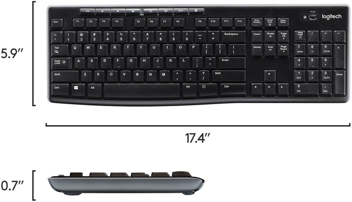 Logitech - MK270 Full-size Wireless Membrane Keyboard and Mouse Bundle for Windows - Black_9