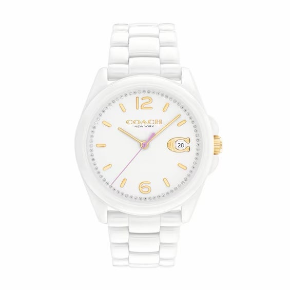 Ladies' Greyson White Ceramic Watch, White Dial_0