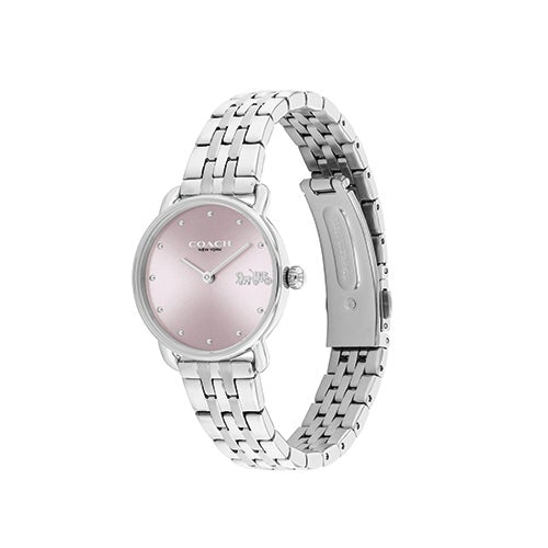Ladies' Elliot Silver-Tone Stainless Steel Watch, Pink Dial_0