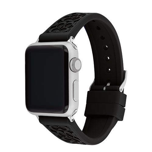 Black Rubber Apple Watch Strap w/ "C" Logos 38mm & 40mm_0