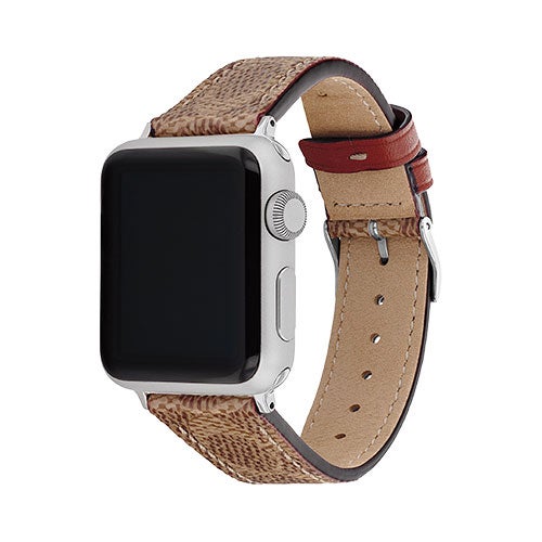 Tan Canvas Apple Watch Strap w/ "C" Logos 38mm & 40mm_0