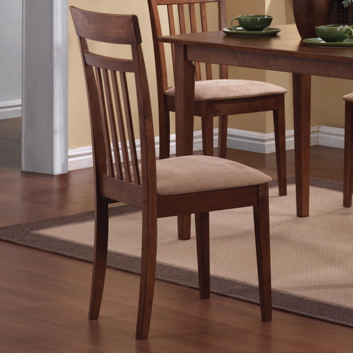 5-piece Dining Set Chestnut and Tan_3