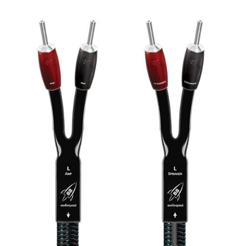AudioQuest - Rocket 88 12' Pair Full-Range Speaker Cable, Silver Banana Connectors - Green/Black_0