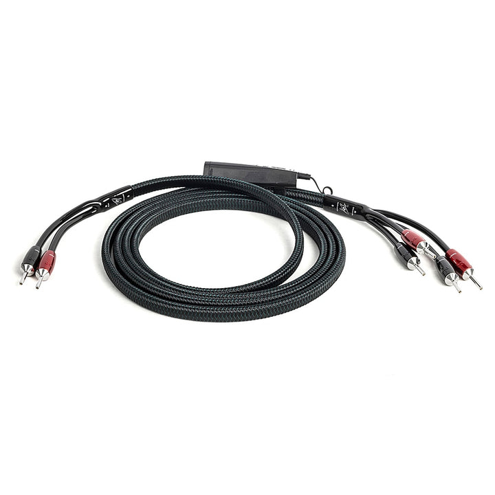 AudioQuest - Rocket 88 8' Single Bi-Wire Speaker Cable, Silver Banana Connectors - Green/Black_2