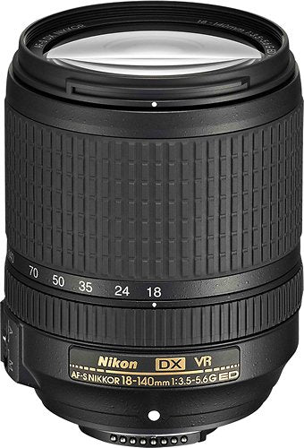 Nikon - AF-S DX NIKKOR 18-140mm f/3.5-5.6G ED VR Zoom Lens for Select DX-Format Digital Cameras - Black_0