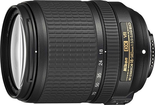Nikon - AF-S DX NIKKOR 18-140mm f/3.5-5.6G ED VR Zoom Lens for Select DX-Format Digital Cameras - Black_2