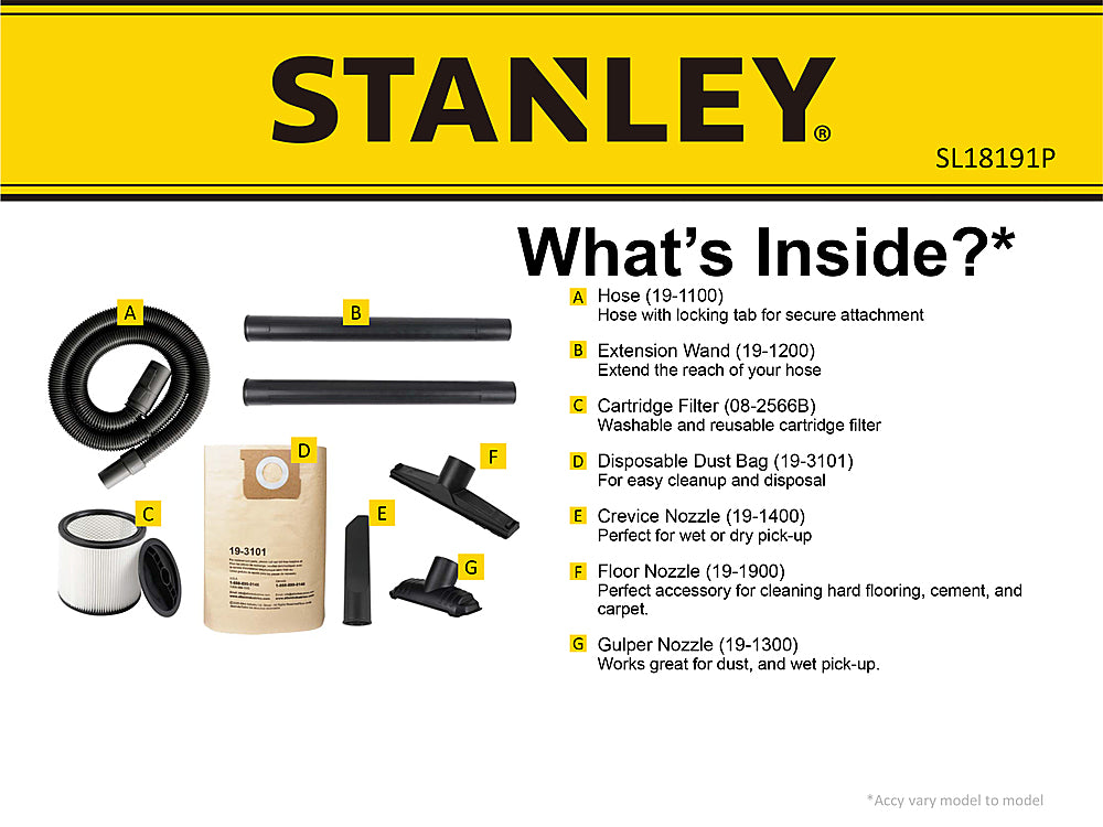 Stanley - SL18191P 10 Gallon wet/dry vacuum - black_2