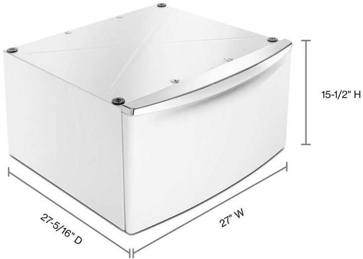 Maytag - Washer/Dryer Laundry Pedestal with Storage Drawer - White_8