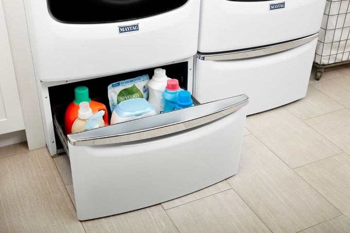 Maytag - Washer/Dryer Laundry Pedestal with Storage Drawer - White_3