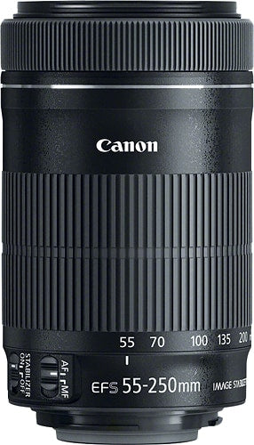 Canon - EF-S 55-250mm f/4-5.6 IS STM Telephoto Zoom Lens for Select Cameras - Black_1