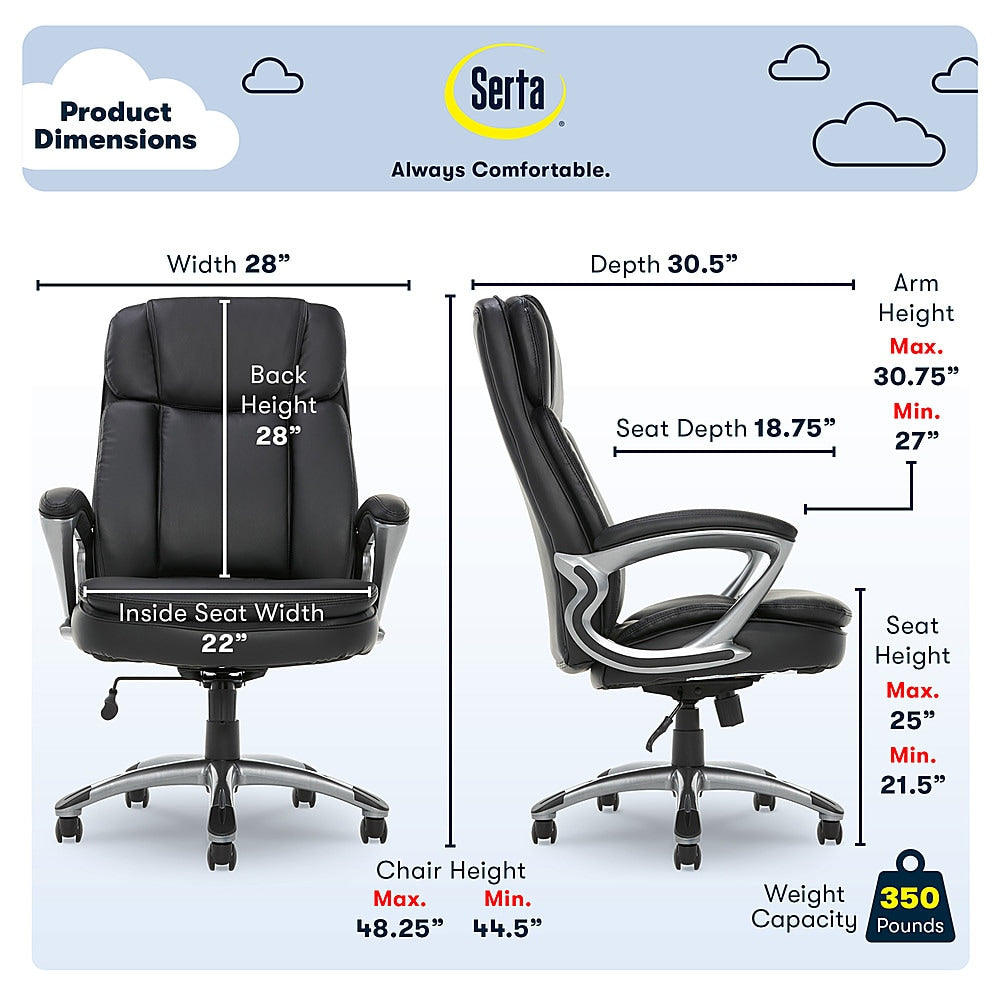 Serta - Big & Tall Executive Chair - Black_6