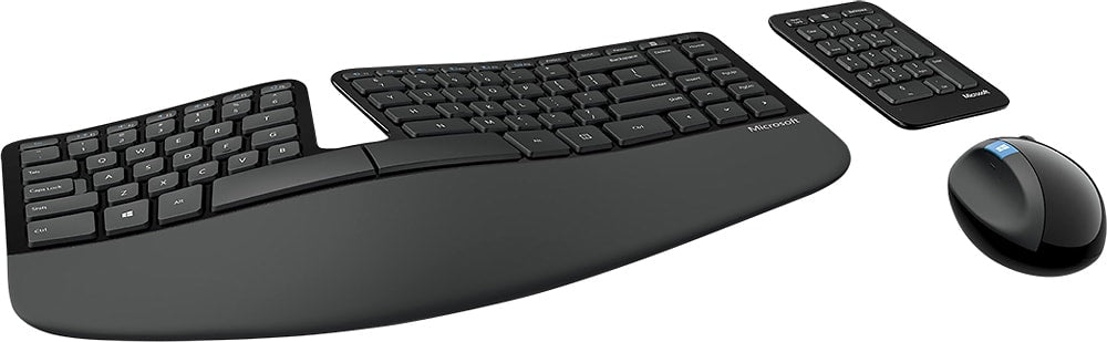 Microsoft - Sculpt Desktop Ergonomic Full-size Wireless USB Keyboard and Mouse Bundle - Black_2