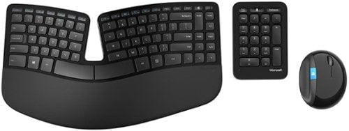 Microsoft - Sculpt Desktop Ergonomic Full-size Wireless USB Keyboard and Mouse Bundle - Black_0