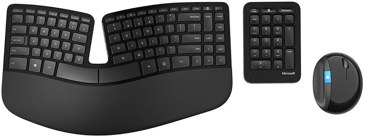 Microsoft - Sculpt Desktop Ergonomic Full-size Wireless USB Keyboard and Mouse Bundle - Black_1
