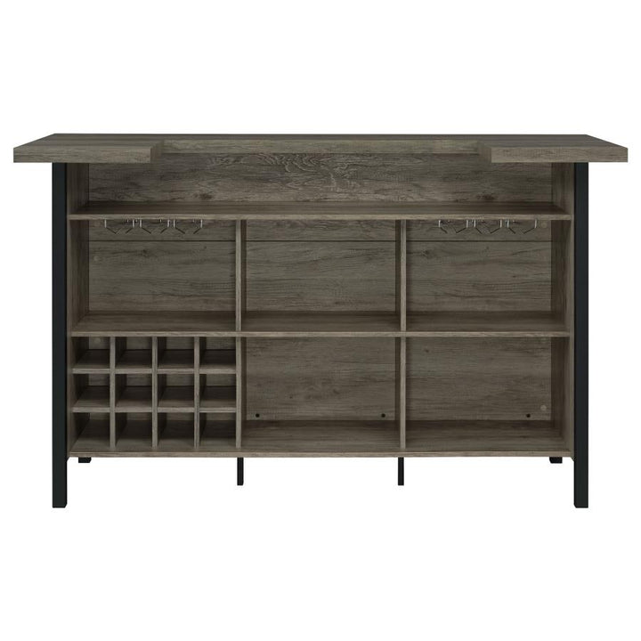 Bar Unit with Footrest Grey Driftwood and Black_8