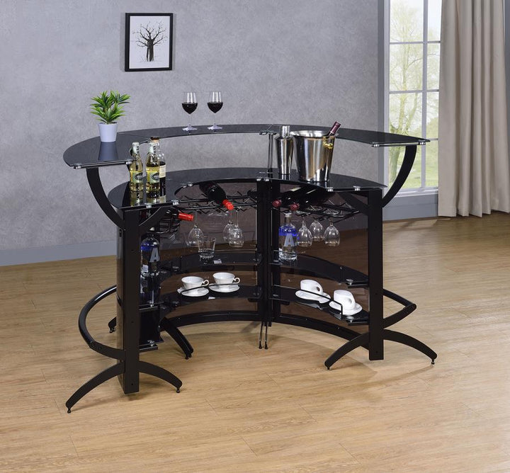 Curved Bar Unit Smoke and Black, Set of 3_1