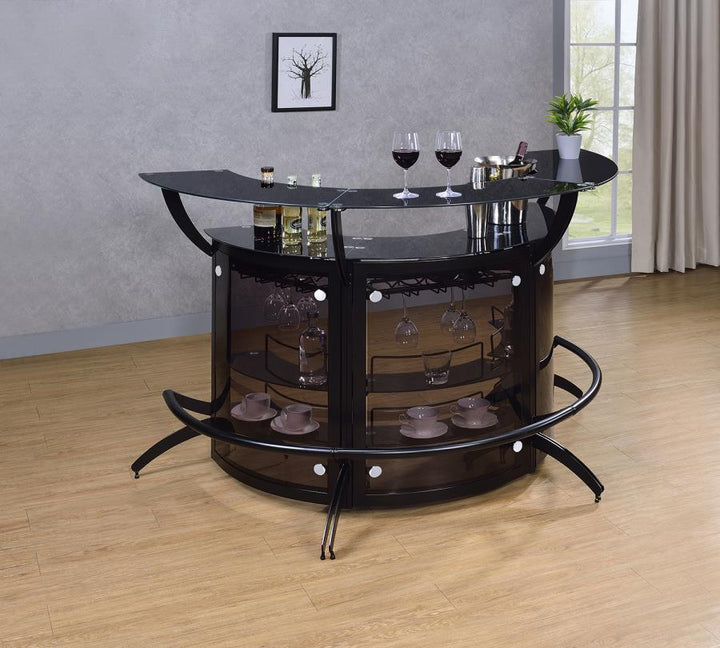 Curved Bar Unit Smoke and Black, Set of 3_0