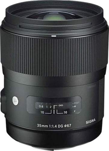 Sigma - 35mm f/1.4 DG HSM Art Standard Lens for Canon - Black_0
