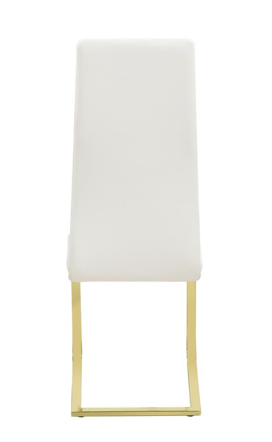 Chanel Side Chairs White and Rustic Brass (Set of 4)_3