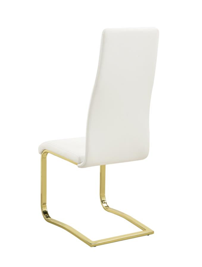 Chanel Side Chairs White and Rustic Brass (Set of 4)_4