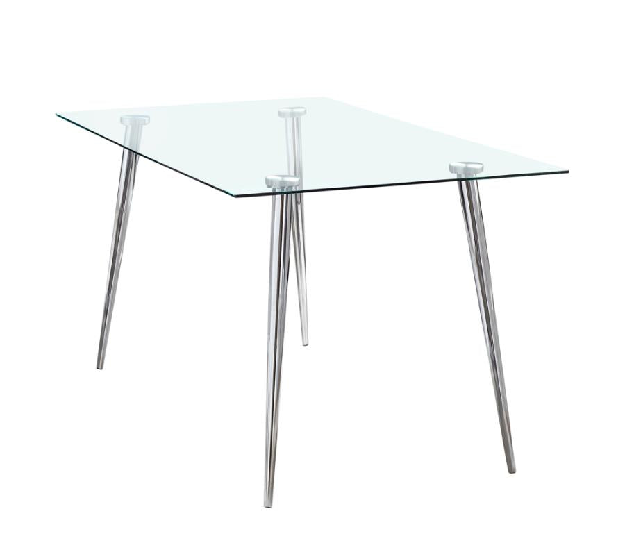 Gilman Rectangle Glass Top Dining Table_0