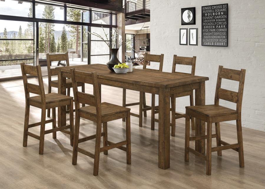Coleman 5-piece Counter Height Dining Set Rustic Golden Brown_1