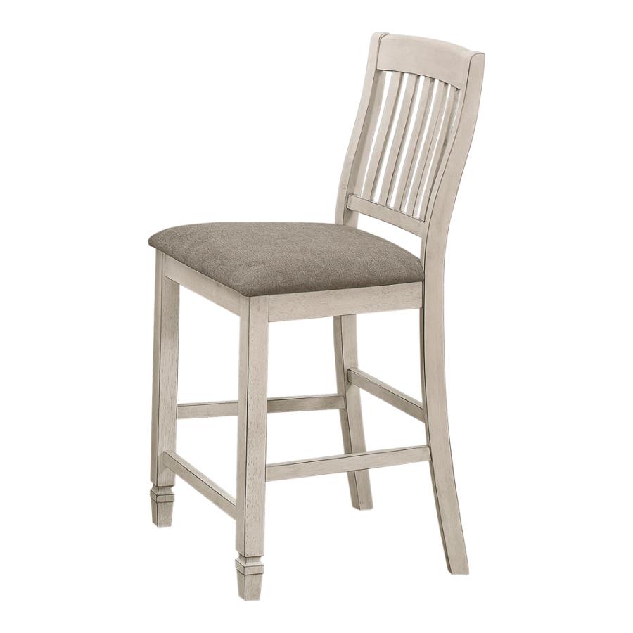 Sarasota Slat Back Counter Height Chairs Grey and Rustic Cream (Set of 2)_1