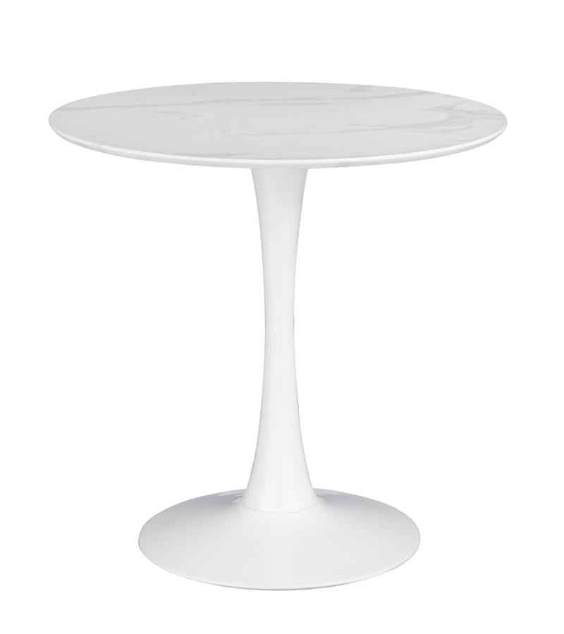 Arkell 30-inch Round Pedestal Dining Table White_0