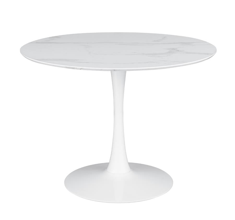 Arkell 40-inch Round Pedestal Dining Table White_0