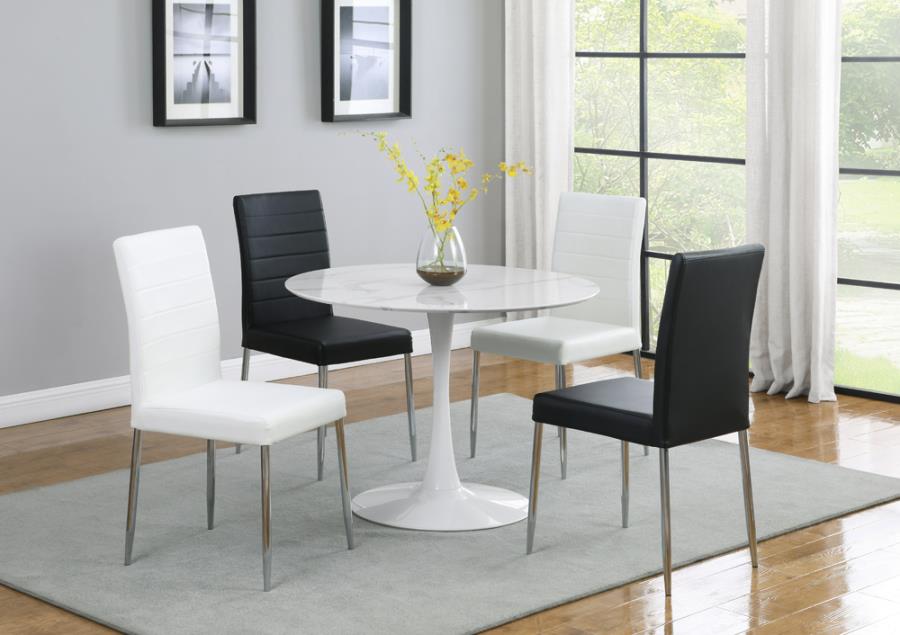 Arkell 40-inch Round Pedestal Dining Table White_1