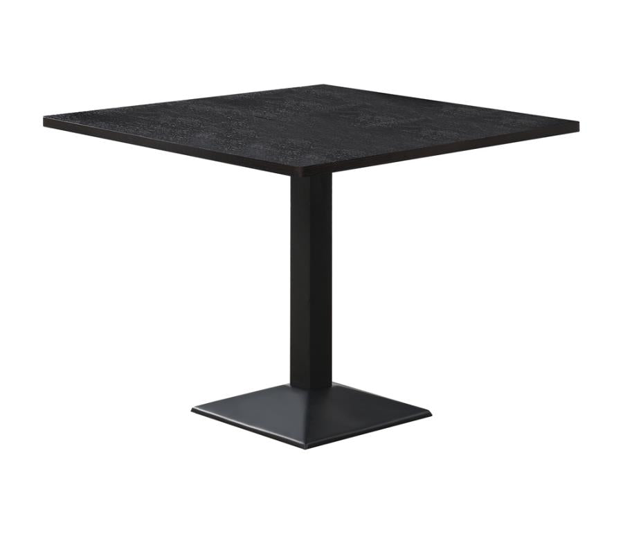 Moxee Square Dining Table Espresso and Gunmetal_0