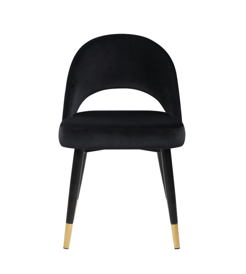 Lindsey Arched Back Upholstered Side Chairs Black (Set of 2)_1