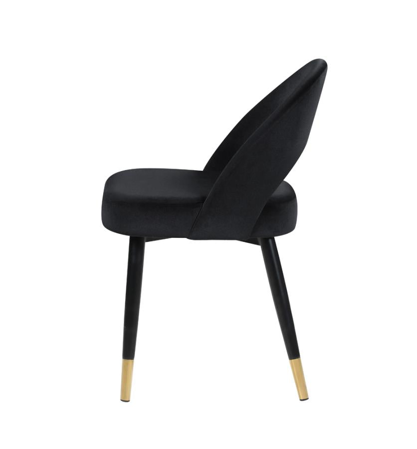 Lindsey Arched Back Upholstered Side Chairs Black (Set of 2)_2
